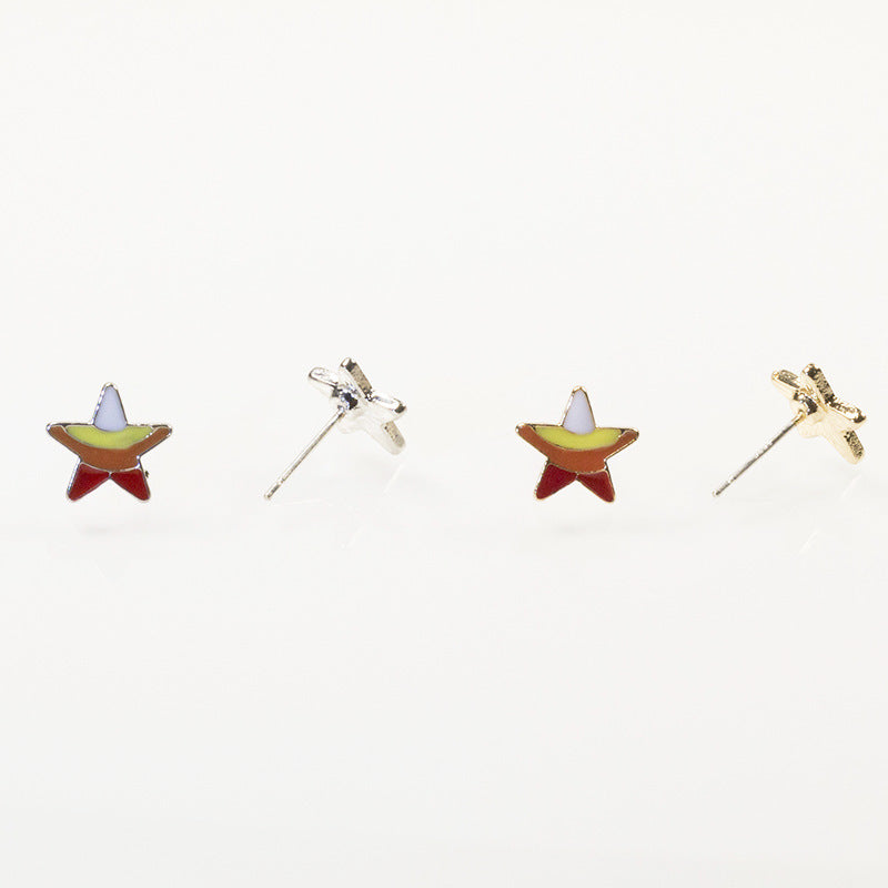 Enamel Jewelry Star Earrings