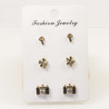 Camera Clover Stud Earrings Set