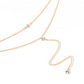 White Crystal Chain Necklace for Women