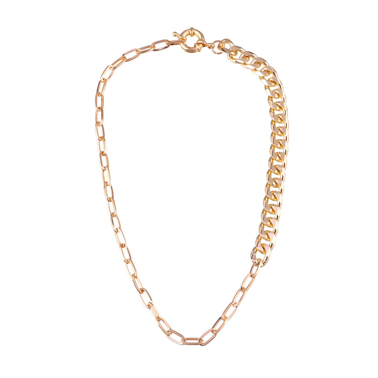 Double Paperclip Rope Chain Necklace Jewelry