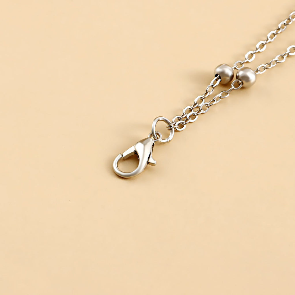 Sexy Elastic Double Layer Bead Body Metal Crescent Pendant Tassel Thigh Chain