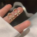 White Flower Opal Stone Earrings