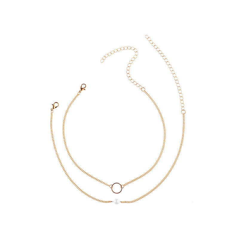 Chain Circle Pendant Necklace