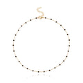 Black Crystal Necklace for Women