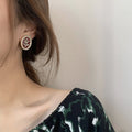 Vintage Camellia Pearl Stud Earrings