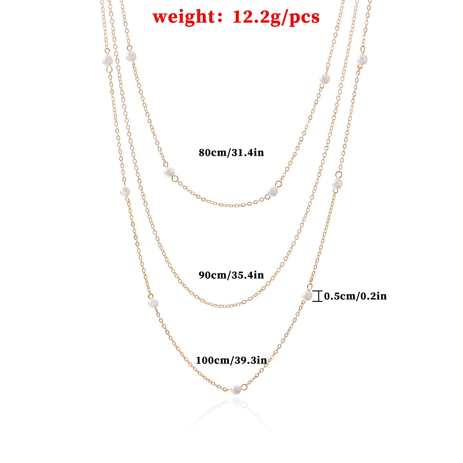 Multi Layer Pearl Necklace Choker Jewelry Long Chain Necklaces