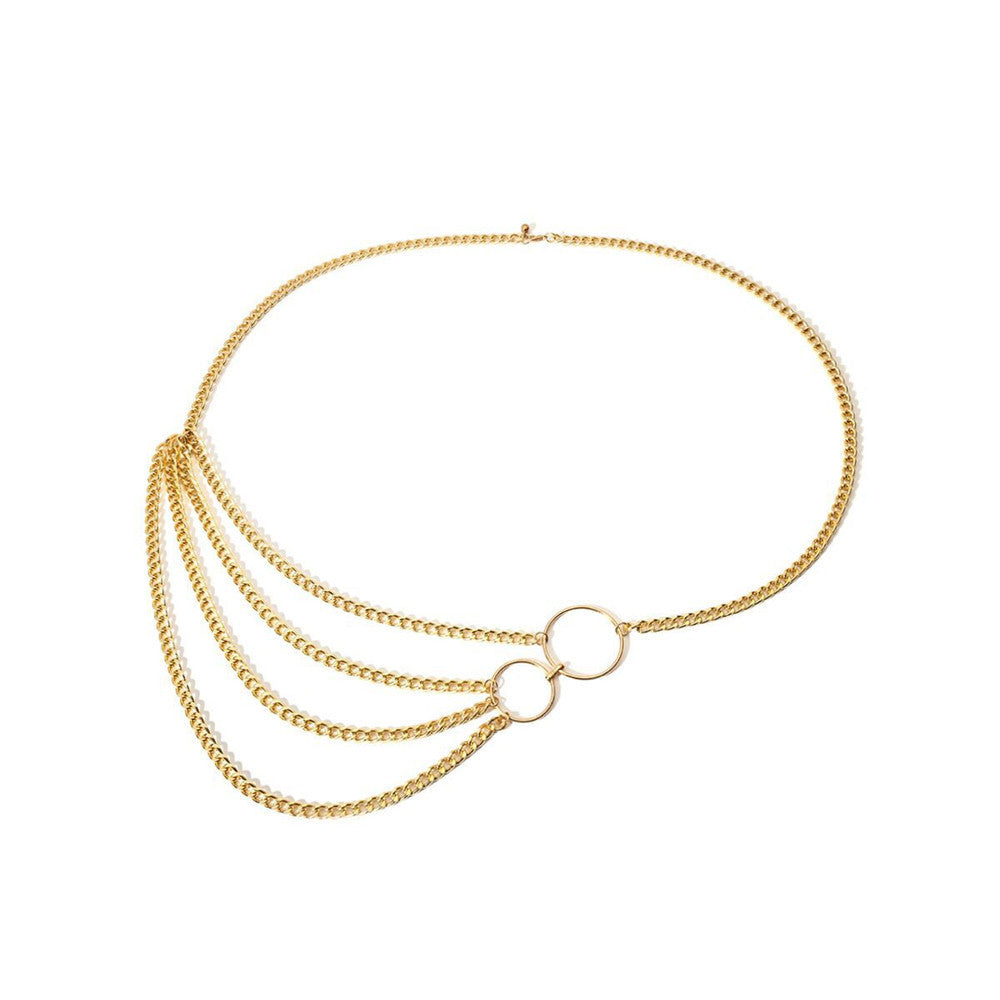 Metal Body Chain Tassel Multilayer Sexy Waist Chain Jewelry