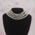 Metallic Bead Necklace Boho Layers Bead Necklace
