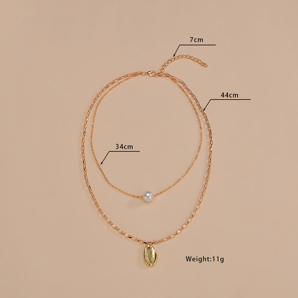 Layered Shell Necklace for Women
