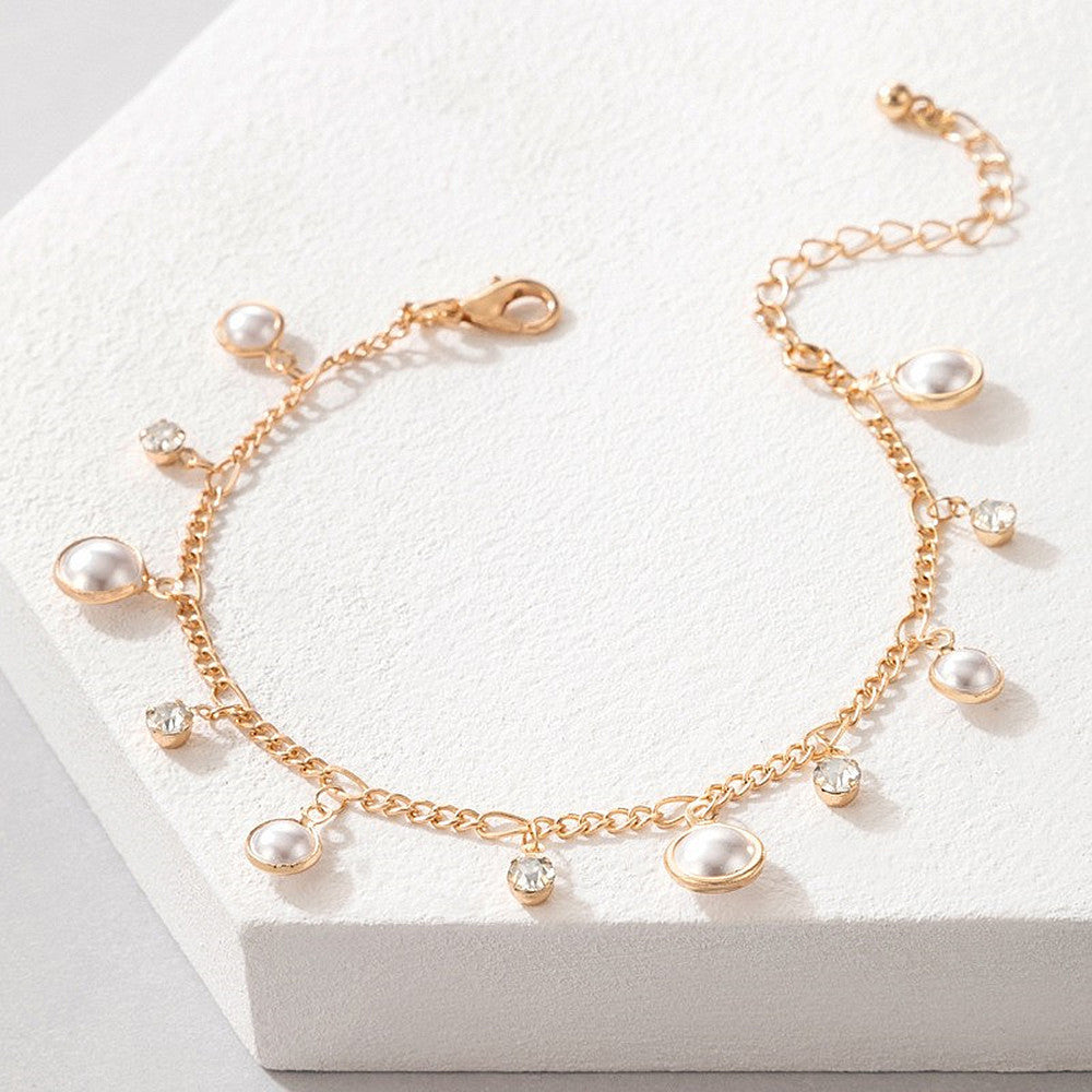 Boho Pearl Tassel Bracelet Anklet Jewelry