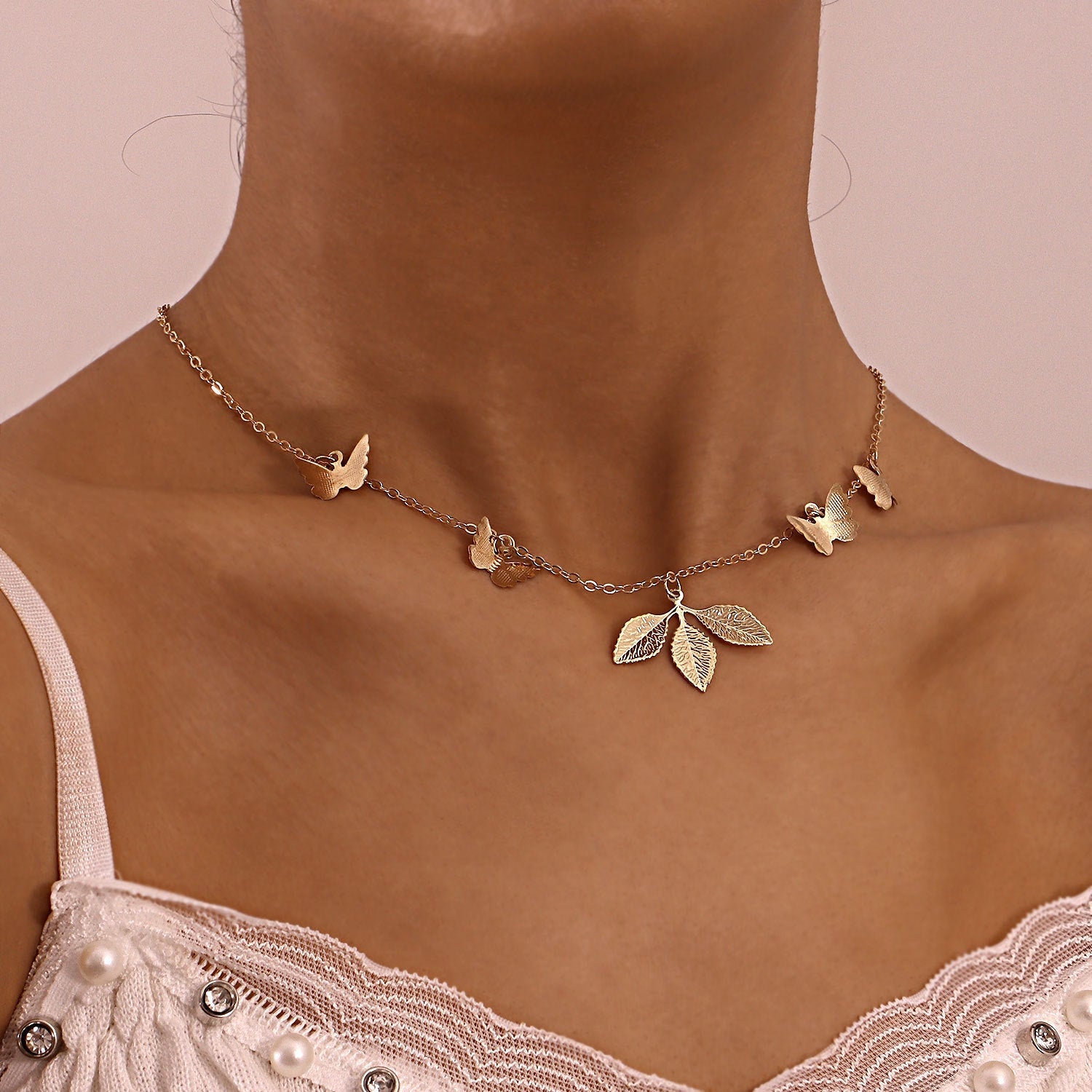 butterfly Pendant Necklace for Women