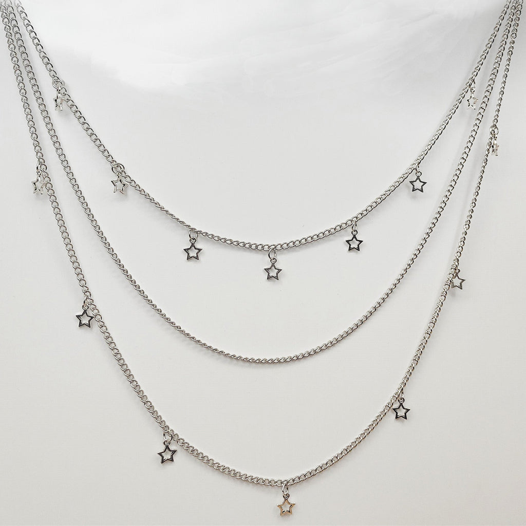 Vintage Metal Key Pendant Multi-layer Star Waist Chain