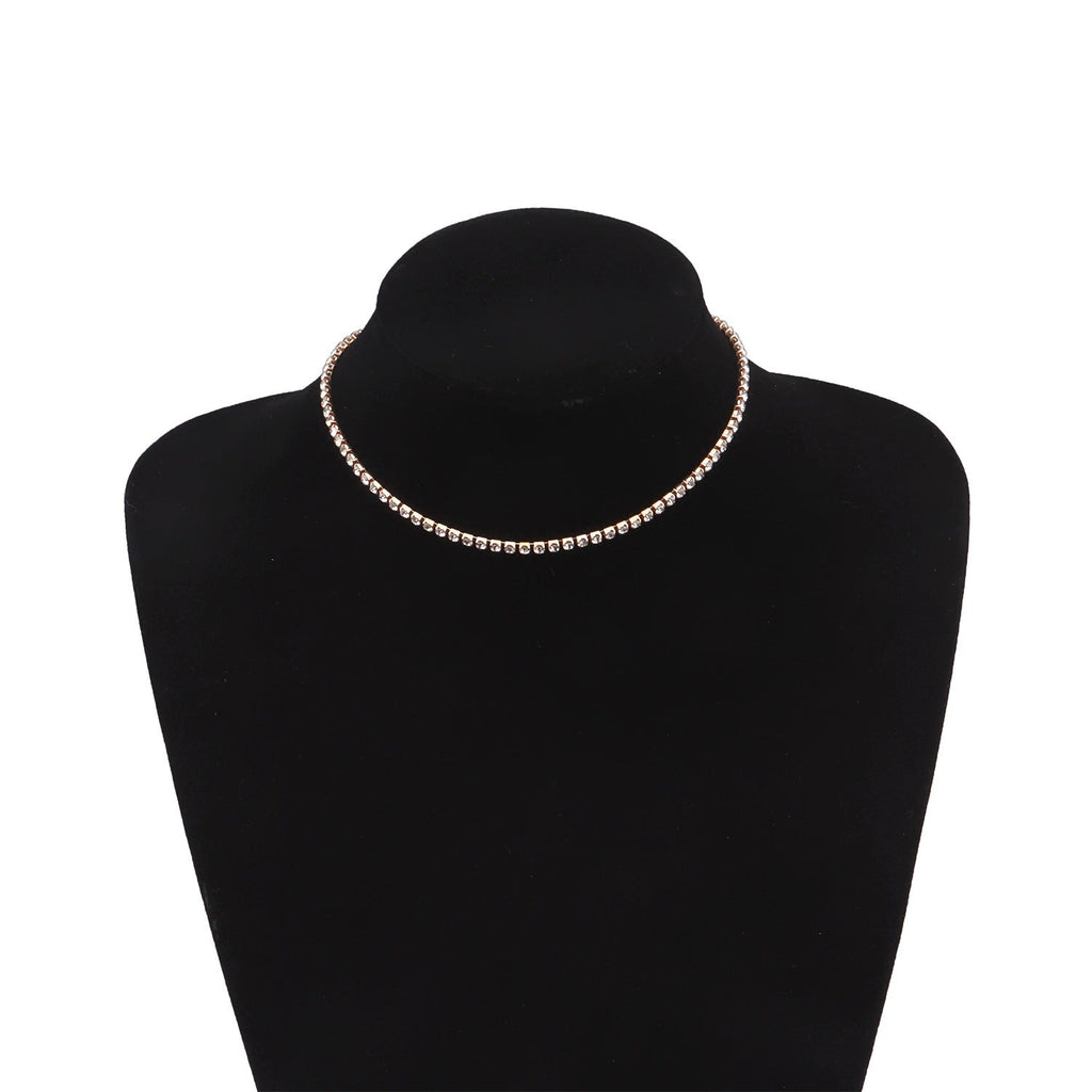 Dainty Rhinestone Tennis Chain Necklace