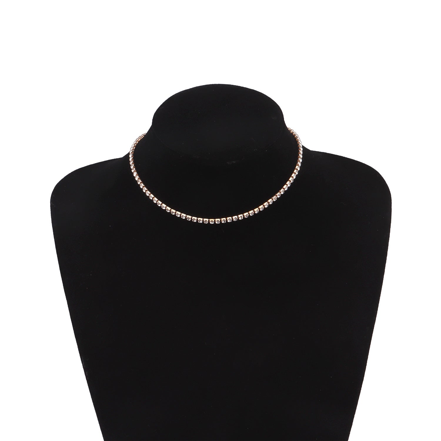 Dainty Rhinestone Tennis Chain Necklace