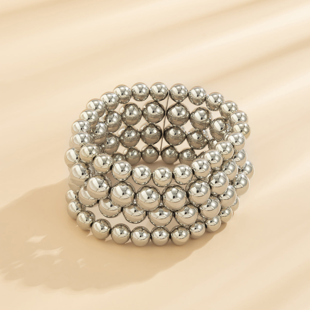 Beaded Multi Layered Choker Punk Large Chain Necklace