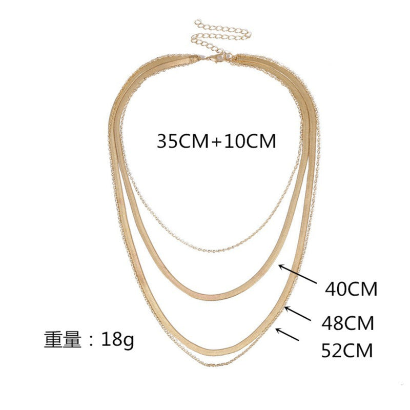 Multi Layer Dainty Chain Choker Necklace