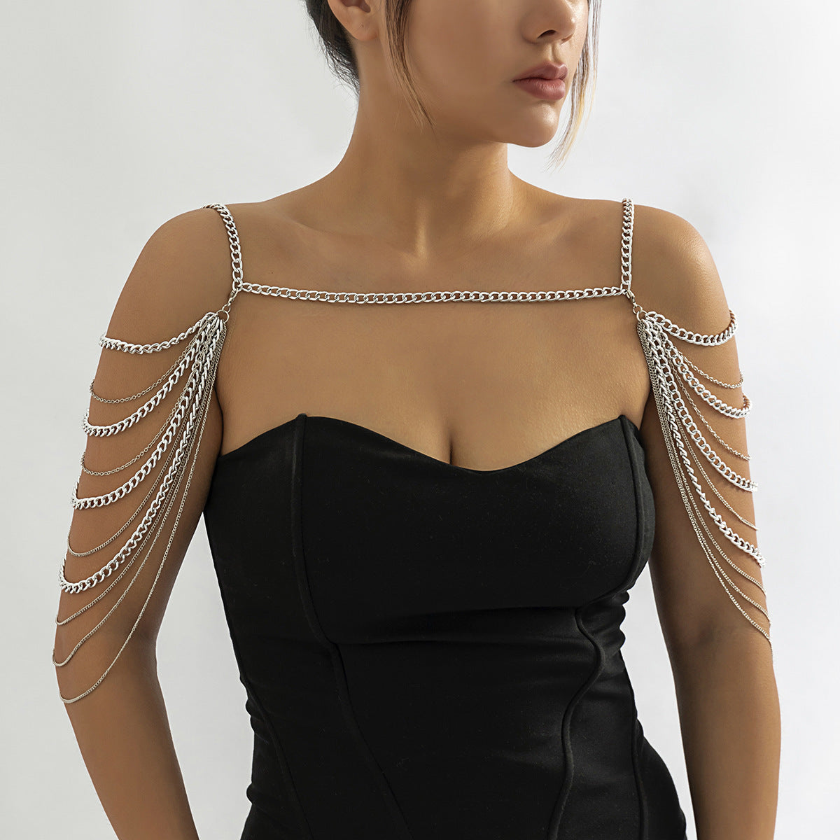 Sexy Multi-Layer Metal Tassel Shawl Nightclub Female Shoulder Chain Body Jewelry