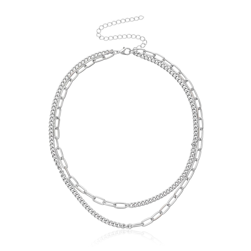 Multi Layer Chain Necklace Punk Trendy Choker Necklace