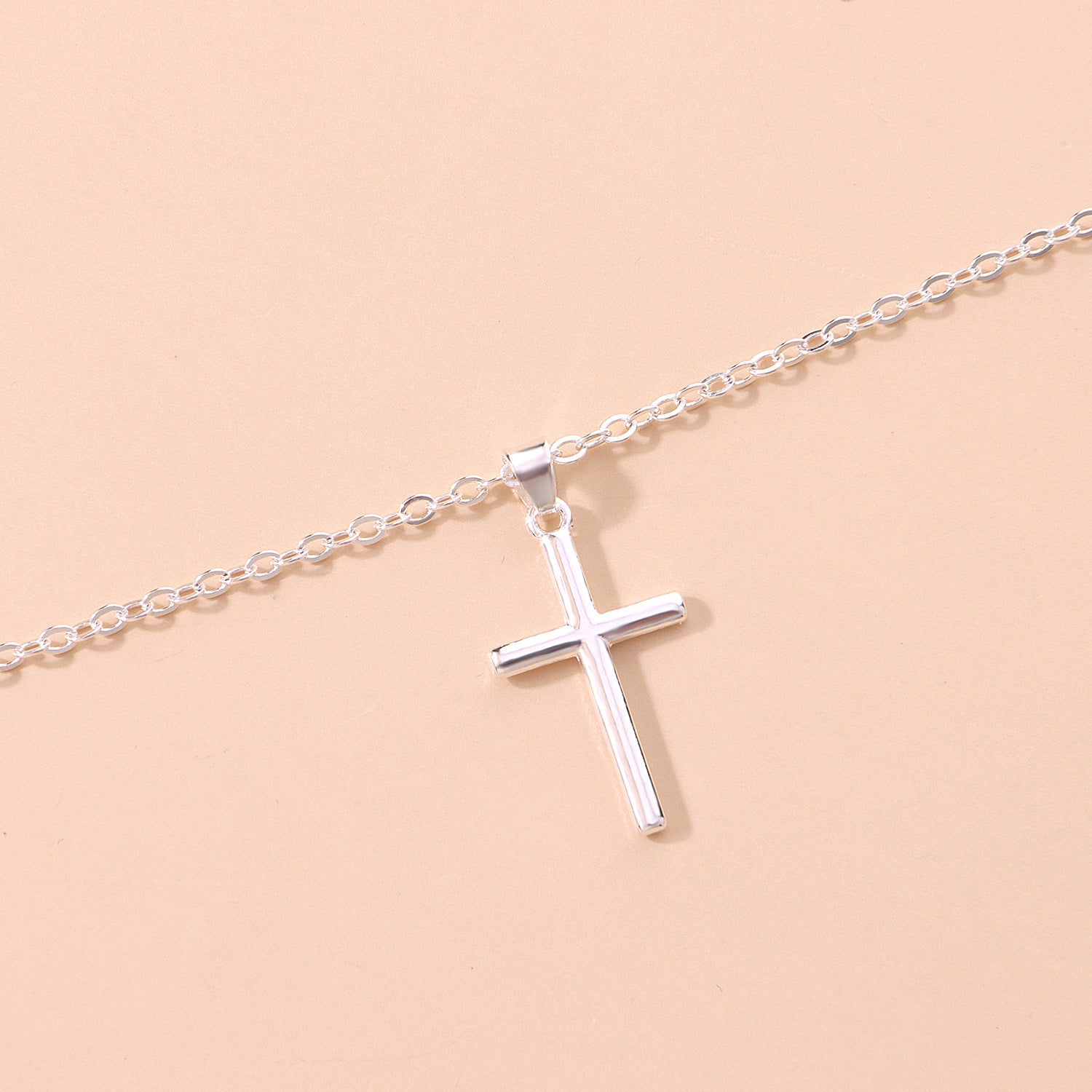 Cross Pendants Long Chain Necklace