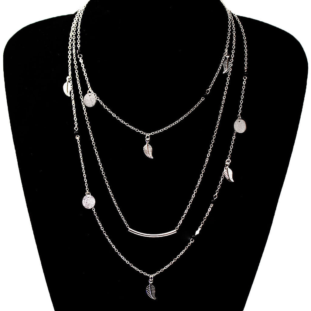 Tassel Leaf Pendant Necklace