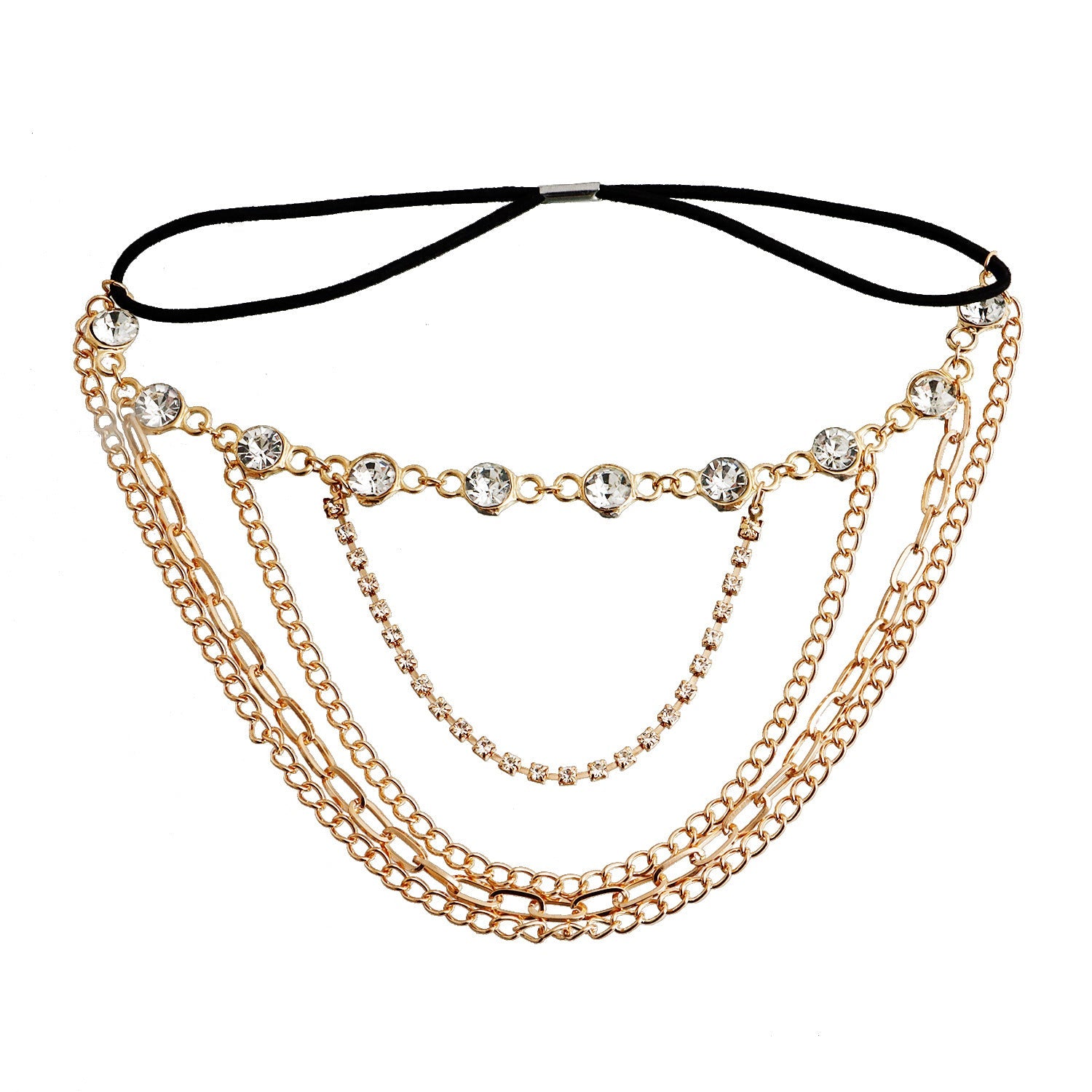 layer Rhinestone Leg Chain