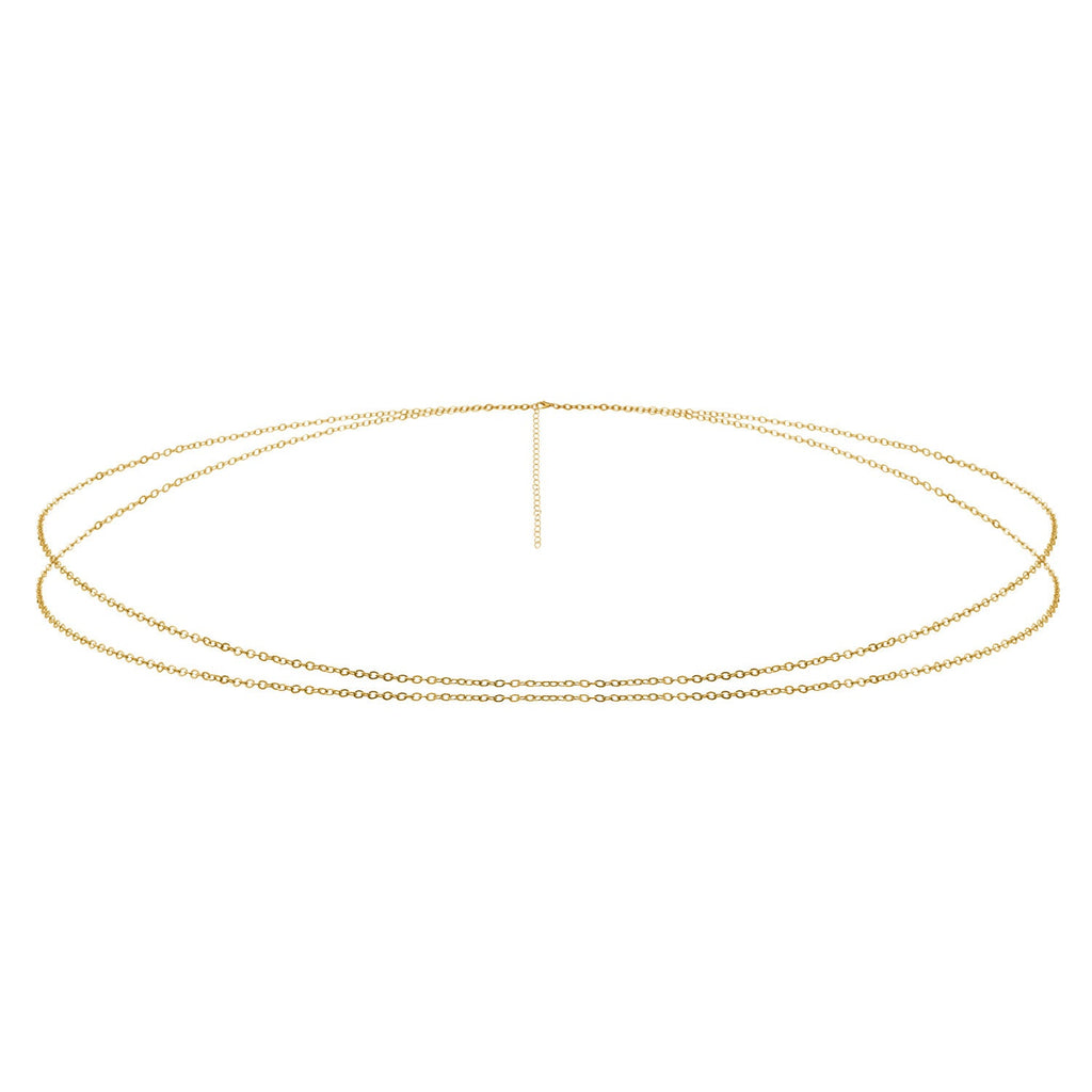 Double Layer Asymmetric Waist Chain Beach Bikini Body Jewelry