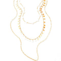 Multi Round Small Disc Charm Necklace