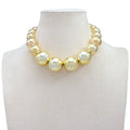 Exaggerated Punk Big Round Beads Collarbone Necklace
