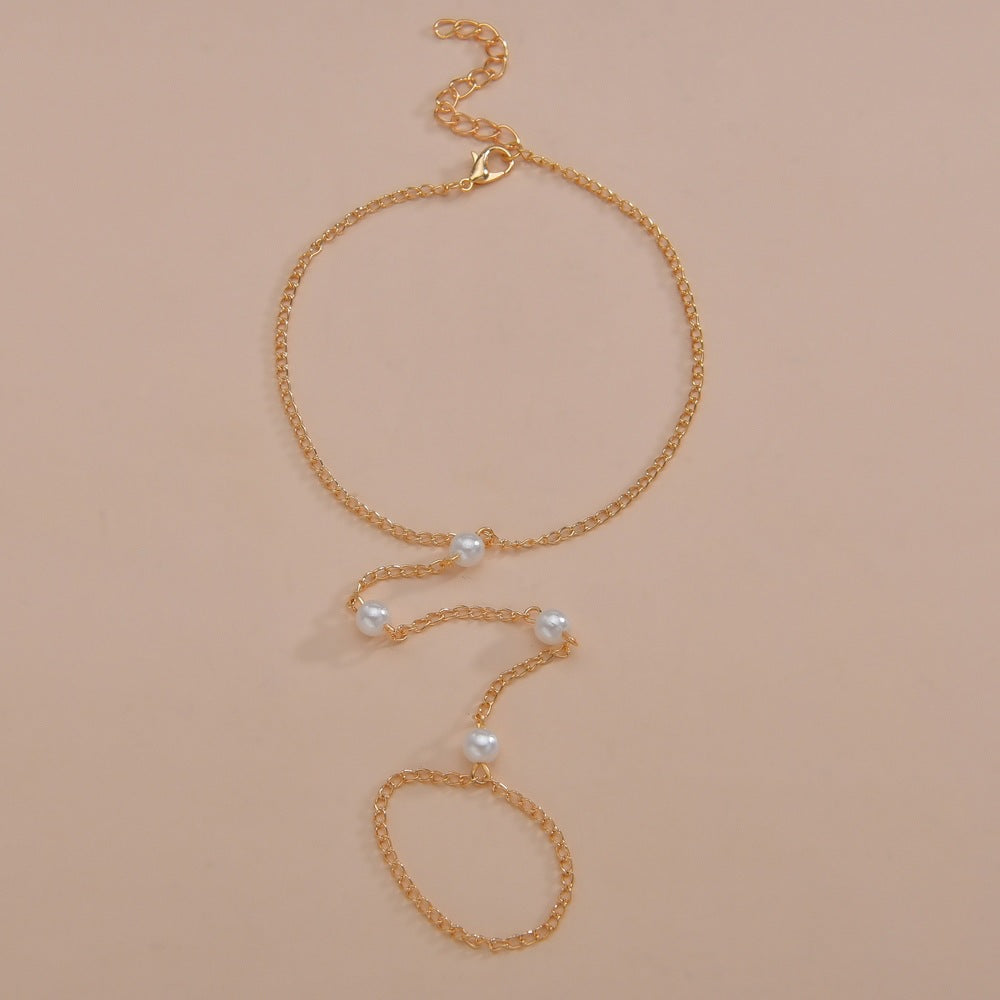 Summer Beach Style Alloy Mittens Anklet Jewelry