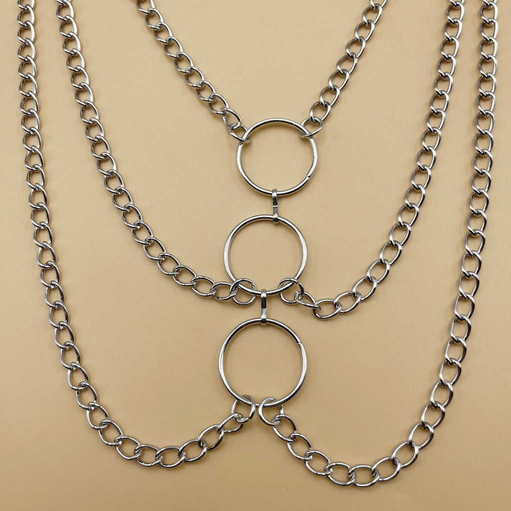 Metal Body Chain Tassel Multilayer Sexy Waist Chain for Women