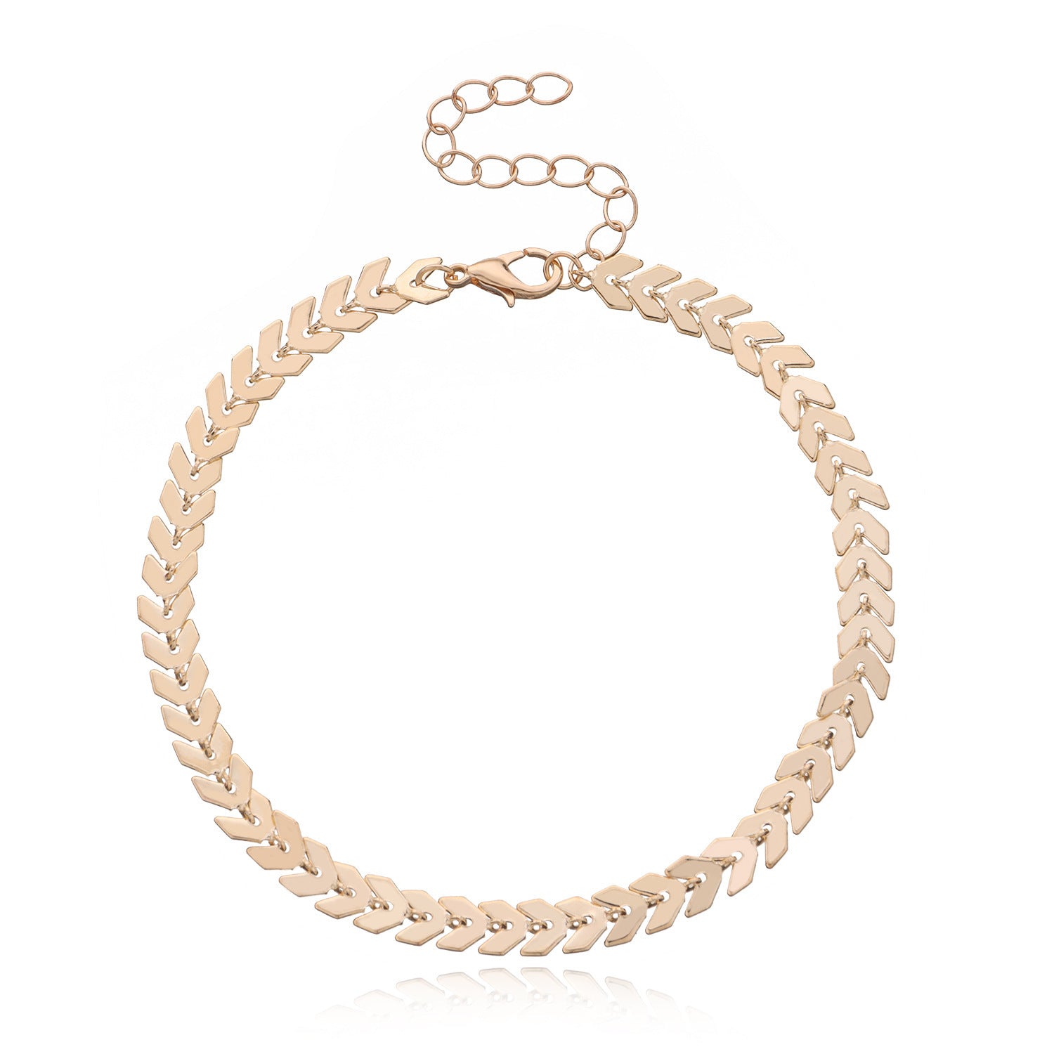 Leaf Arrow Chain Beach Anklet Jewelry