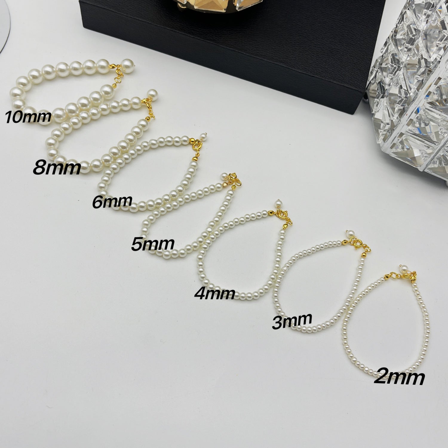 Glass Pearl Bracelet Woman Magnet Clasp