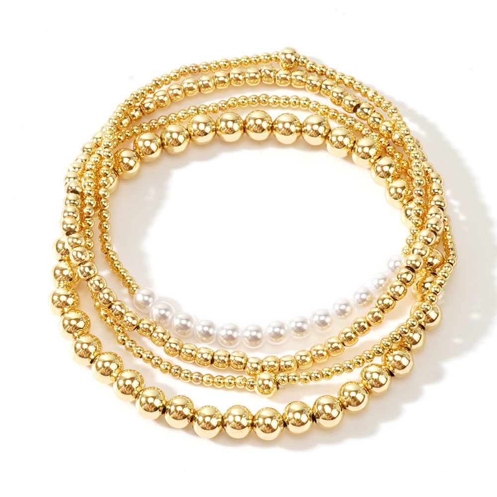 Bohemia Chain CCB Beads Bracelet Set