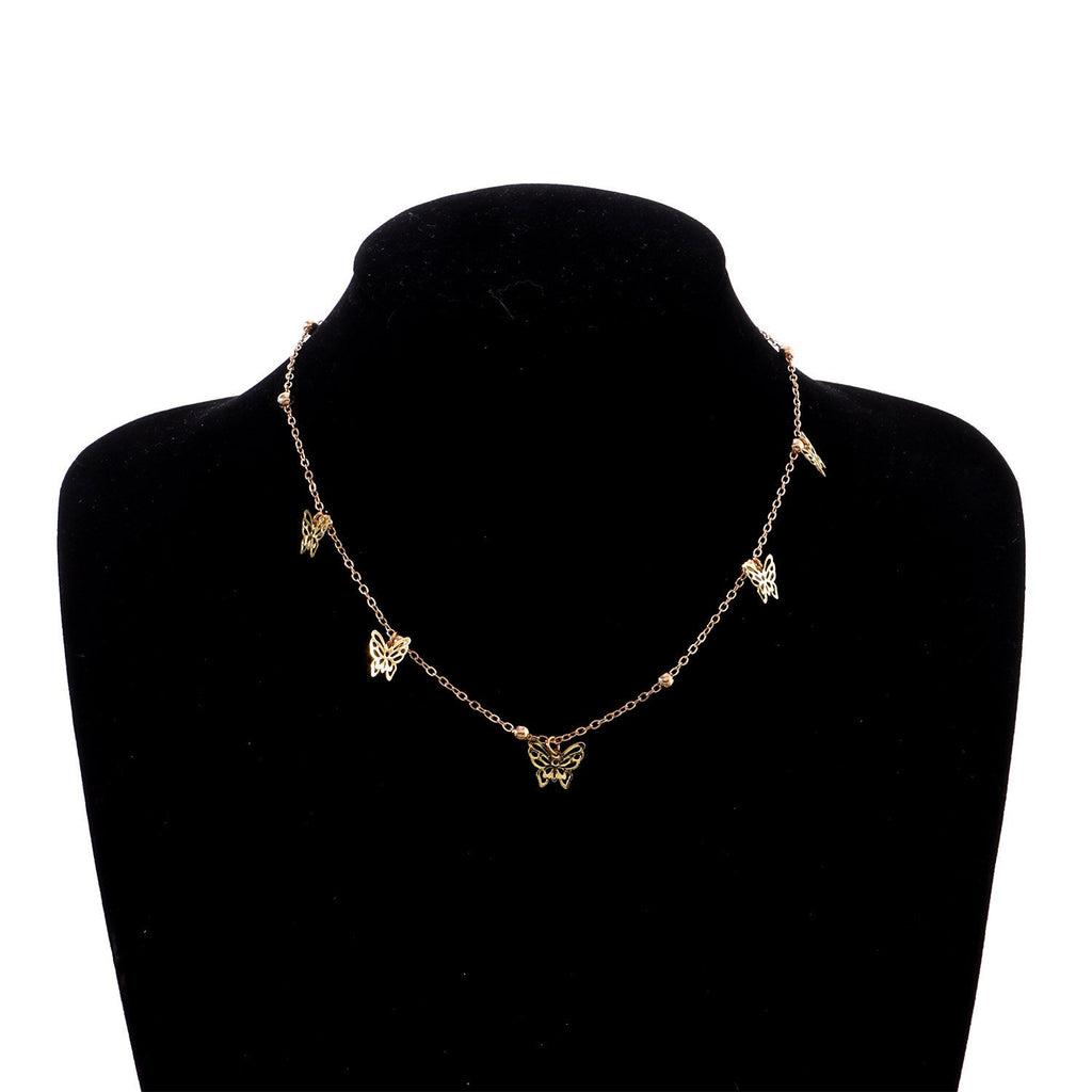 Multilayer Butterfly Pendant Necklaces