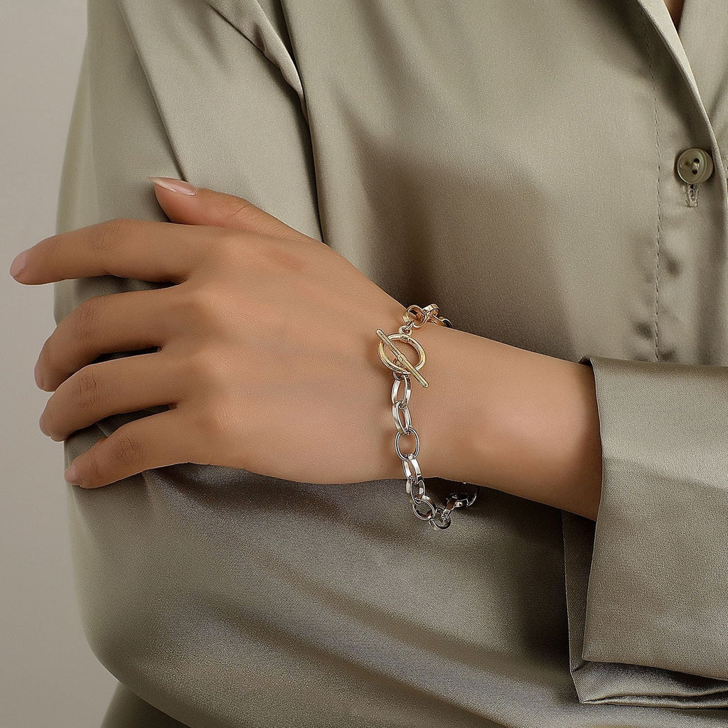 Two Tone OT Clasp Bracelet