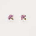 Pink Rhinestone mushroom Earring