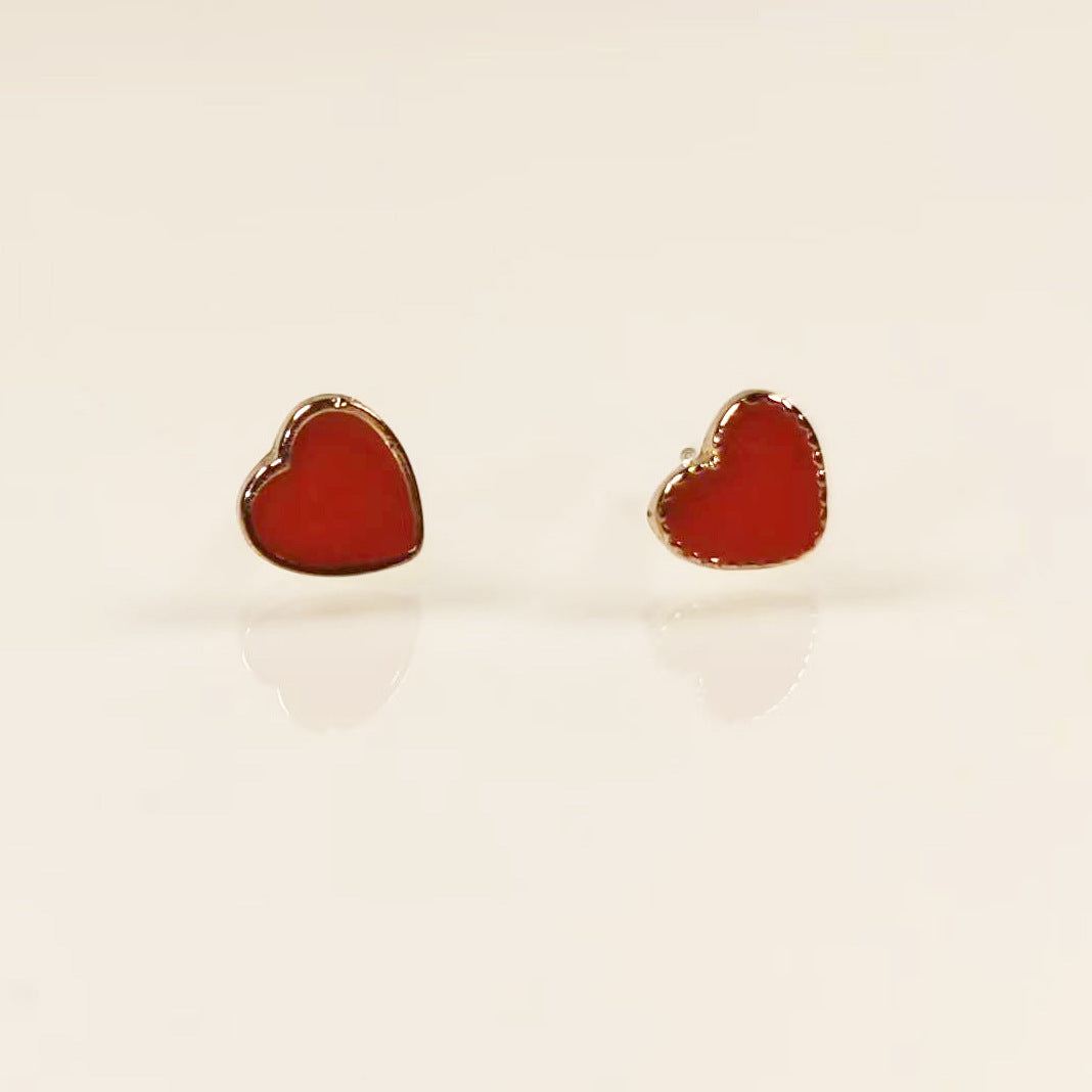 Love zircon stud earrings set