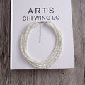 Multilayer Simulated Pearl Choker Necklace for Women
