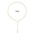 Chain Pearl Pendant Necklace
