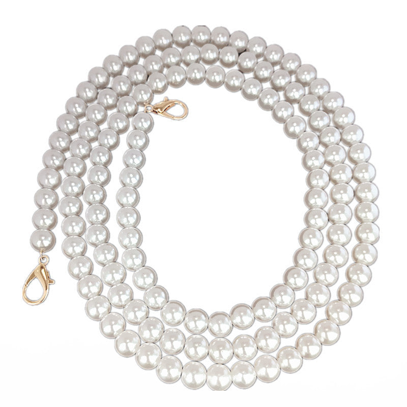 Pearls Beaded Women Lady Handbags Pearl Shoulder Hand Bag Purse Chain