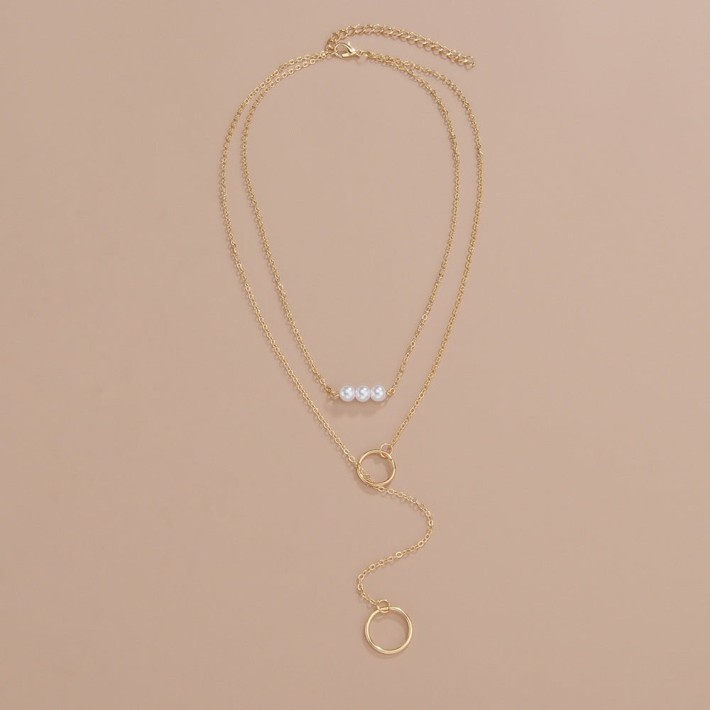 Pearl Drop Lariat Necklace