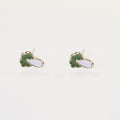 Enamel green vegetable earring