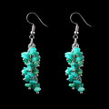 Handmade Natural Crystal Stone Earrings Long Tassel Gravel Jewelry