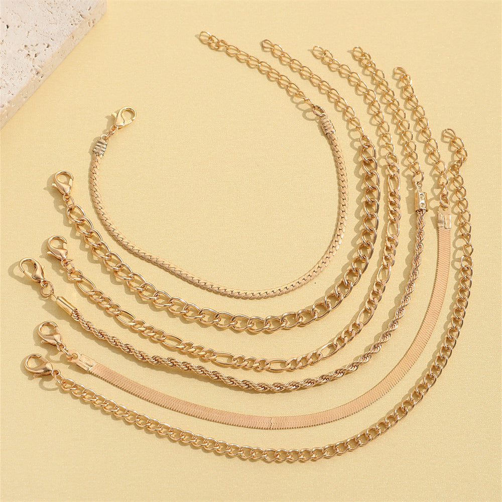 Custom Flat Snake Cuban Chain Fashion Jewelry Bracelet