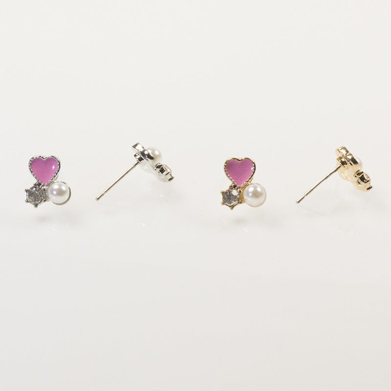 Love stud earrings set