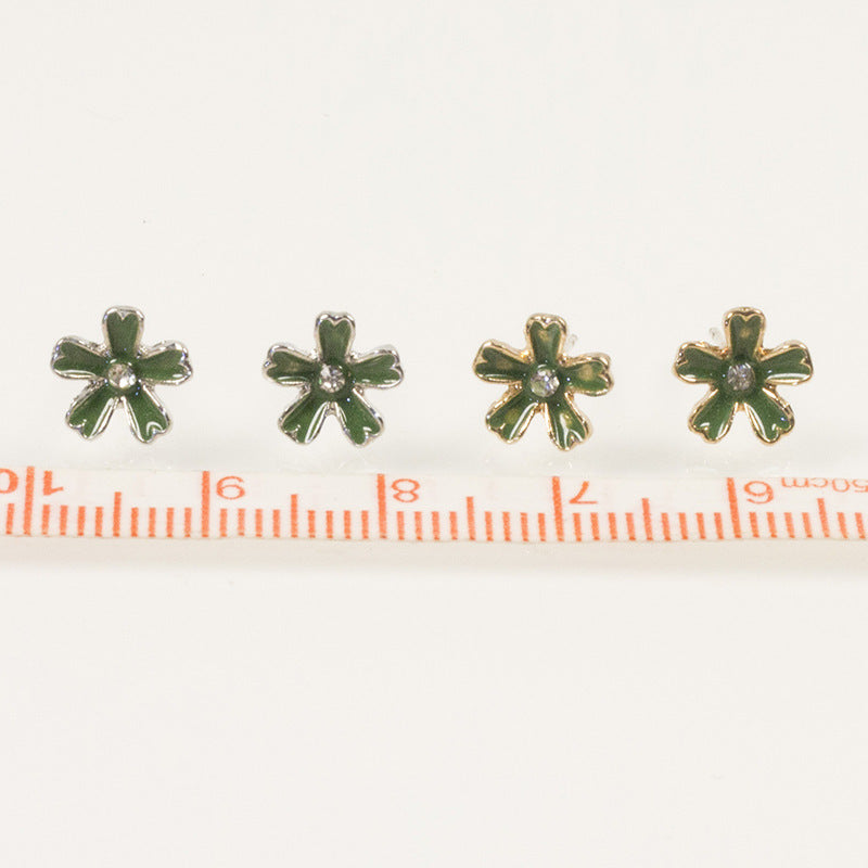 Enamel Flower Stud Earrings