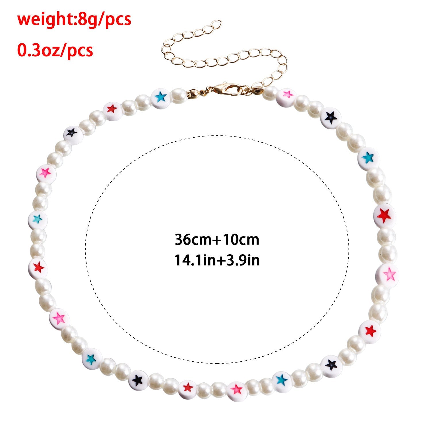 Bohemian Holiday Pearl Necklace Sweet Simple Pearl Star