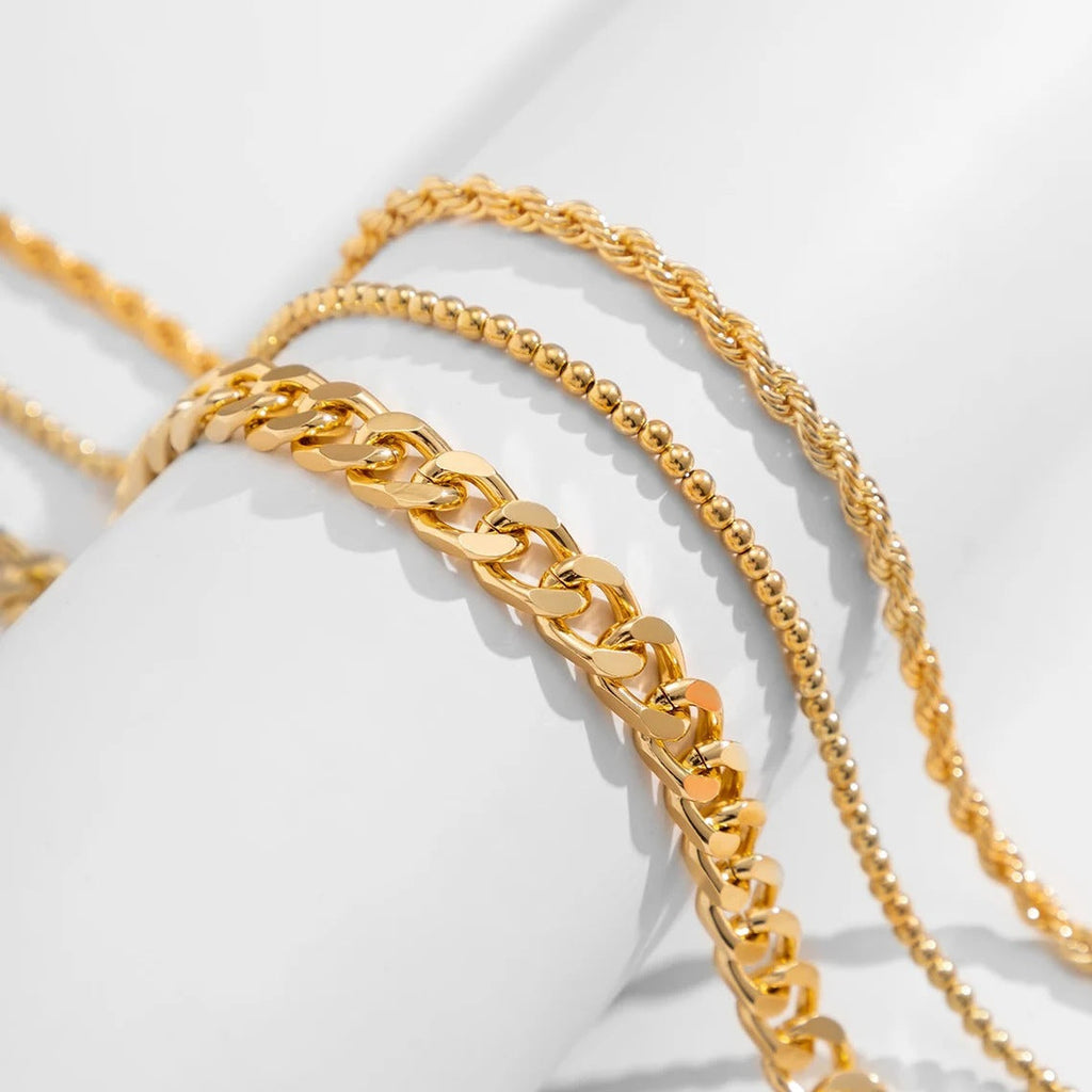 Double Layer Chain Choker Necklace