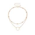 Modern Choker Necklace Two Layers