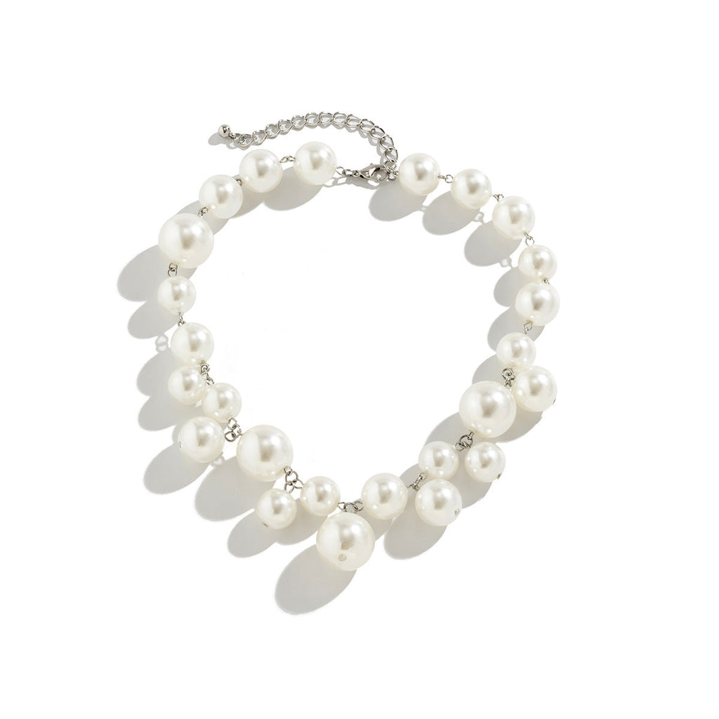 Punk Style Pearl Short Choker Necklace for Women